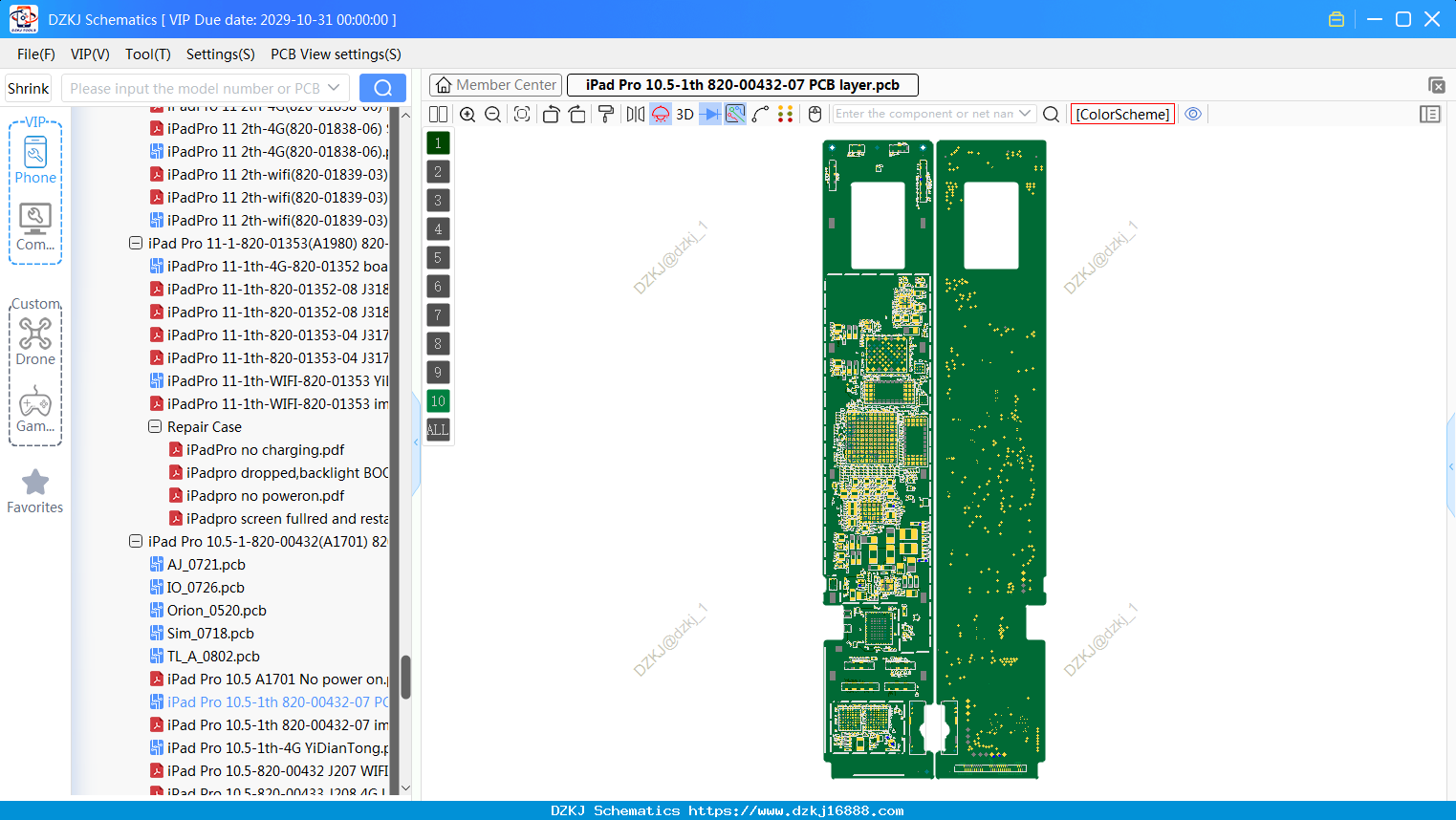 IPad Pro 10.5-1th 820-00432-07 PCB Layer